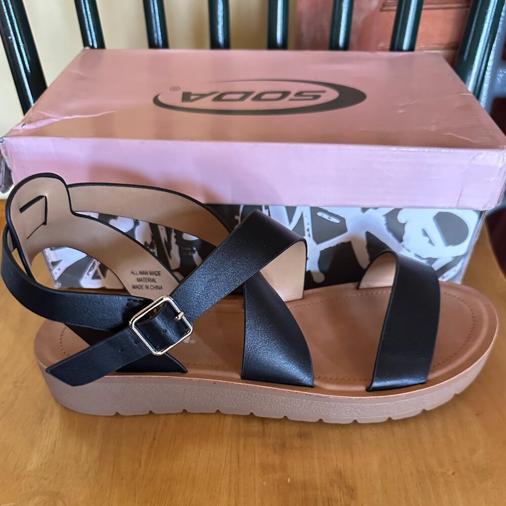 Black Goddess Platform Sandals